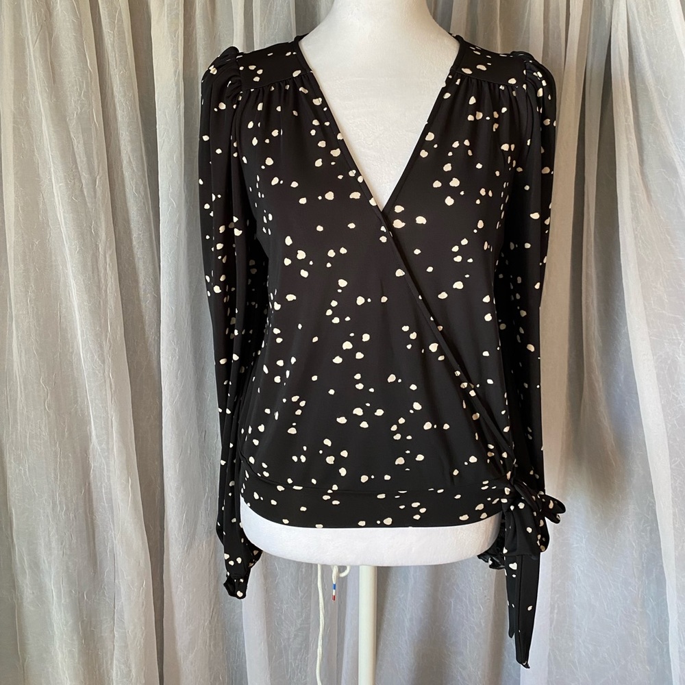 INC black and white shirt